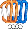 Gabbro Carabiner Clips Heavy Duty 12kN (2697 lbs), Wiregate Aluminum Lightweight Caribeener for Hammock, Hiking, Camping, Water Bottle, Dog Leash Harness, Keychains