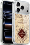 Head Case Designs Officially Licensed Harry Potter The Marauder's Map Prisoner of Azkaban II Gel Case [Military Grade Protection] Compatible with Apple iPhone 17 Pro
