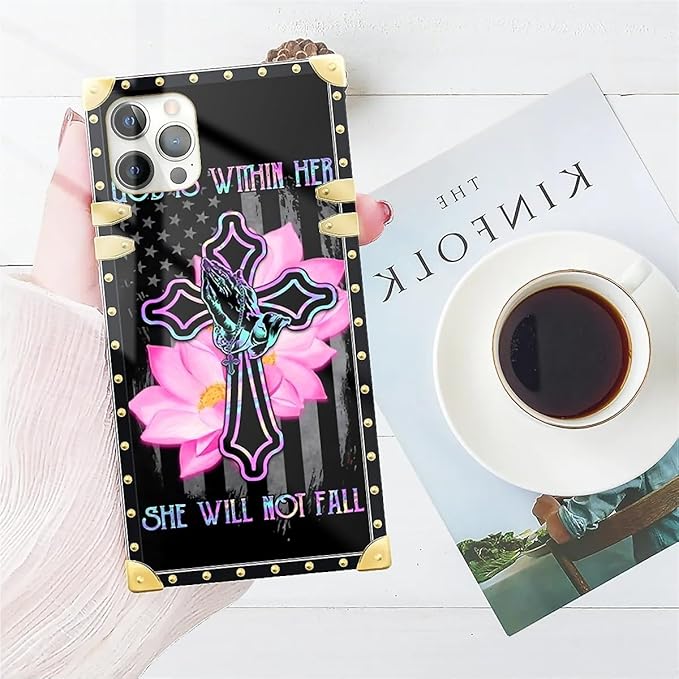 Compatible with iPhone 11 Pro Max Case, Praying Cross Hands Luxury Golden Decoration for Girl Women Soft TPU Shockproof Protective Hard PC Back for iPhone 11 Pro Max