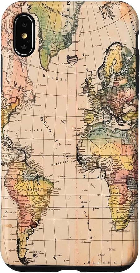 World Map ,Old Map of the World Case for iPhone XS Max