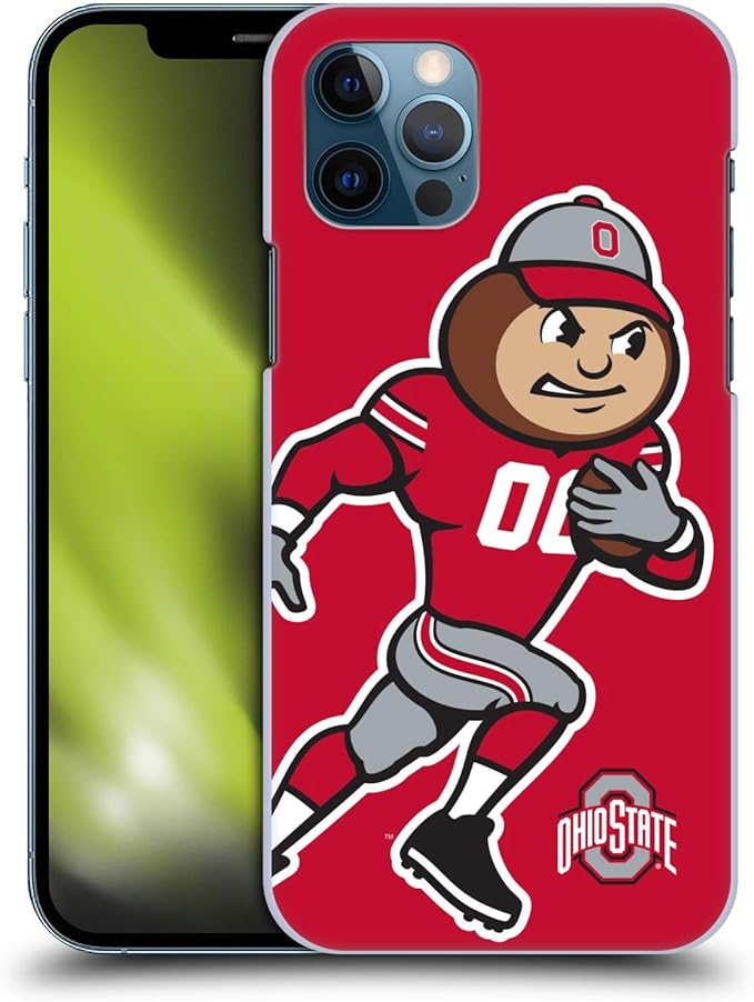 Head Case Designs Officially Licensed Ohio State University Mascot Oversized Football Graphics Hard Back Case Compatible with Apple iPhone 12 / iPhone 12 Pro