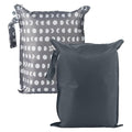Tiny Twinkle Mess Proof Wet Bags | 2-Pack Reusable Waterproof Wet Bags for Swimsuits | Baby Clothes | Travel & Diaper Bag (Luna)