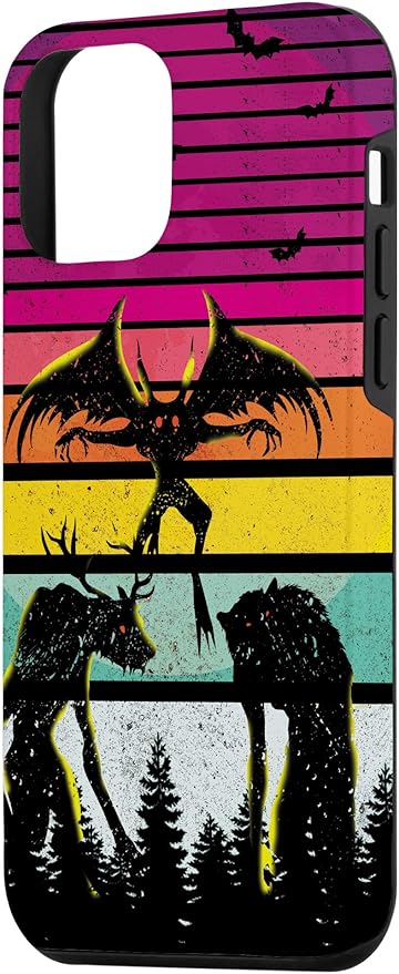 Cryptkin Cute Mothman Cryptid Map Case for iPhone 12 mini