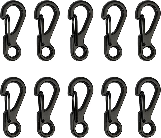 SWATOM Small Mini Carabiner Clip Tiny Spring Snap Hook Keychains Micro Carabiners for Paracord EDC Alloy Key Rings Outdoor Hiking Fishing Camping Backpack Accessories