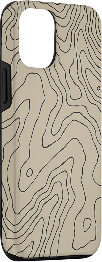 Coyote Country Guide Lines Topographical Contour Map Case for iPhone 12/12 Pro