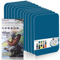 Cahomo 7.9x3.9 inch 12 PCS Nylon Repair Patch Nylon Repair Tape Self Adhesive Fabric Tapes Outdoor Camping Gear Fabric kit for Tent, Umbrella, Down Jackets, Sleeping Bag, Knapsack（Navy Blue）