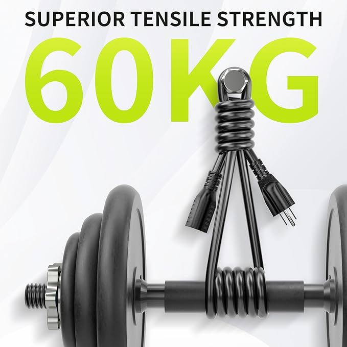 16/3 Black 15 FT (2Pack) Extension Cord, Indoor Extension Cord for Laptops, Coffee Makers, Office Home Appliances, 3 Prong Resistant Cable Flexible, 13A 125V 1625W ETL Listed