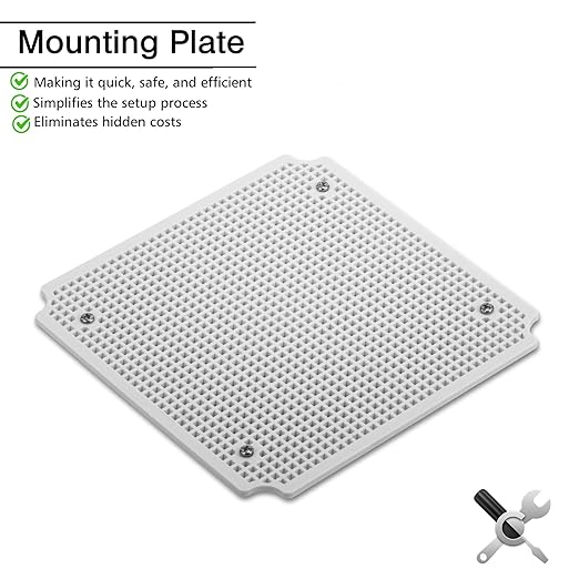 QILIPSU Outdoor Junction Box IP67 Waterproof Project Box ABS Plastic Weatherproof Electrical Enclosure Gray Cover (7.9"x7.9"x3.7")
