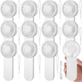 Sumind 12 Pcs Small Personal Portable Fan Mini Handheld Bulk 1 Speed Electric Cute Battery Powered for Neck Lash Makeup Women Men Travel Camping Indoor Outdoor Summer (White)