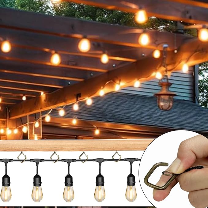 60 Pcs Bronze Eye Hooks Screw Heavy Duty,Ceiling Hooks for Hanging Plants,String Lights,Cup,Wind Chime,Bird Feeders. Plant Hanger Indoor&Outdoor
