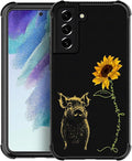 for Samsung Galaxy S22 Case, Pig Sunflower Yellow Sunshine Pattern Graphic Design Girl Boy Soft Silicone Hard Acrylic Shock Protection for Samsung Galaxy S22
