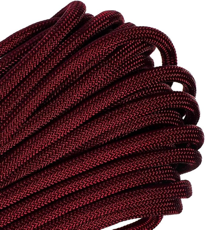 Paracord Planet Solid Color 550lb Paracord – 7 Strand Type III Nylon Cord for Indoor and Outdoor Tasks – Burgundy (1,000 ft)