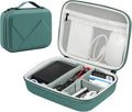 EVA Electronic Accessories Storage Case Large Shockproof Waterproof Storage Bag for Electronics Organizer Portable Cable Storage Bag for Travel or Work (Green, Single Layer)