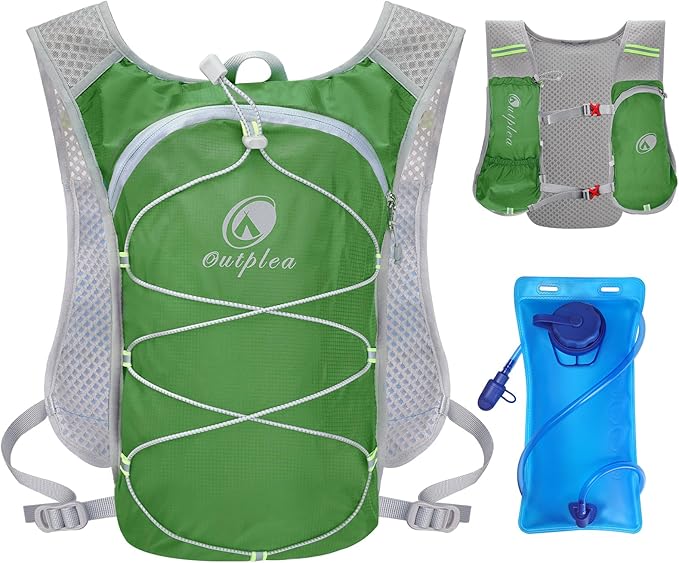 Lightweight Hydration Backpack with 2L Water Bladder for Men Women, Small Water Backpacks Running Vest for Hiking