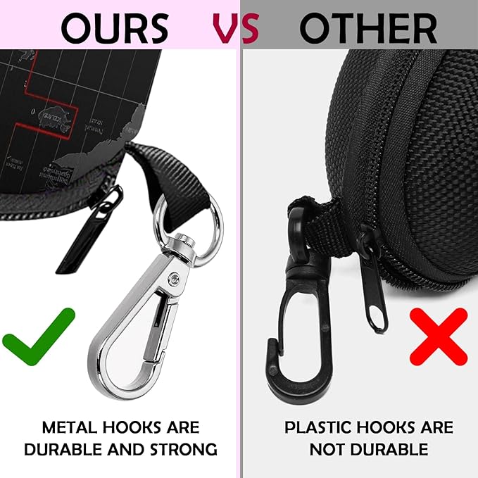 Glasses Case Sunglasses Eyeglass Soft Case Zipper Light Neoprene Pouch with Metal Belt Clip Aesthetic Cute Women Men