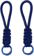 Colorful Braided Paracord Keychain, 12cm Length, Multi-Color Pack with Ring, Decorative Woven Rope Strap