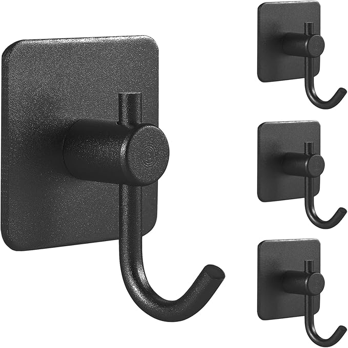 Paoli Heavy Duty Self Adhesive Hooks - Sturdy self Adhesive Hooks for Home, School and Office Easy to fit and Remove(4PC)