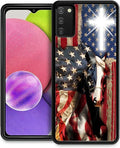 for Samsung Galaxy S20 FE Case, Red American Flag Horse Cross Pattern Graphic Design Girl Boy Soft Silicone Hard Acrylic Shock Protection for Samsung Galaxy S20 FE