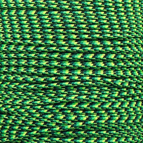 Paracord Planet 275lb Paracord – 3/32 Inch (2.38 mm) Nylon Crafting Cord with 5 Strand Inner Core – Gecko (100 ft)