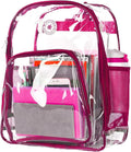 K-Cliffs Large Transparent Backpack Clear Heavy Duty School Bag Durable Student Bookbag See Through Vinyl Daypack Workbag