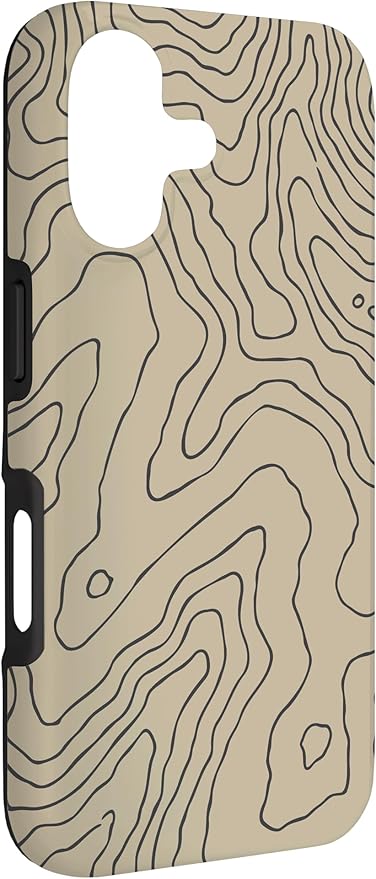 Coyote Country Guide Lines Topographical Contour Map Case for iPhone 17