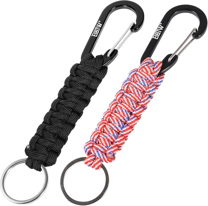 EOTW Paracord Keychain for Men Women Paracord Carabiner Backpack Keychain with Aluminum Clip for Camping Hiking Outdoor Gear
