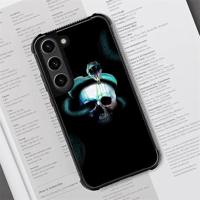for Samsung Galaxy S23 Plus Case, Skeleton Winding Snake Pattern Graphic Design Girl Boy Soft Silicone Hard Acrylic Shock Protection for Samsung Galaxy S23 Plus