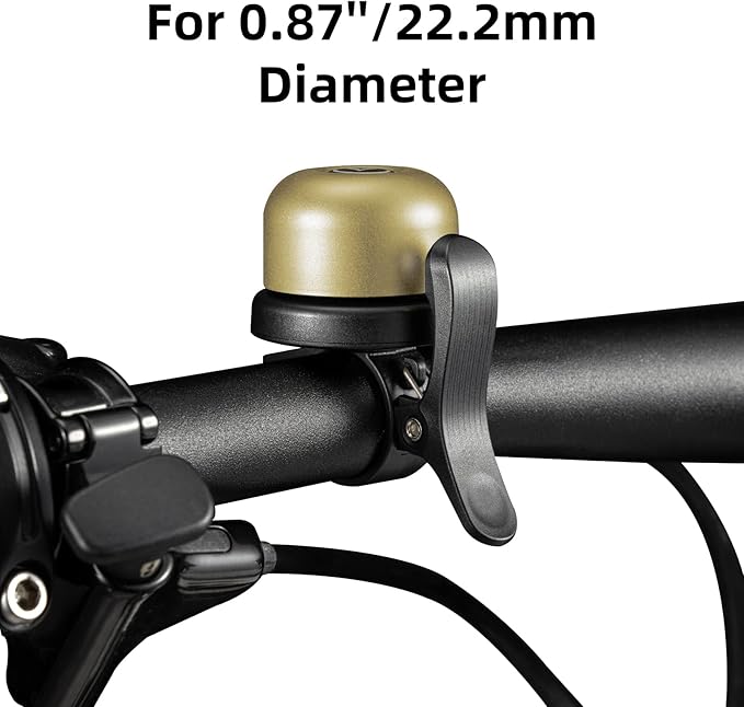 ROCKBROS Bike Bell for Apple AirTag Hidden Bike Mount Bike AirTag Holder GPS Tracker Bike Bell Anti-Theft for Adults Suitable for 0.87''/22.2, 1''/25.4, 1.25''/31.8mm Diameter Handlebar