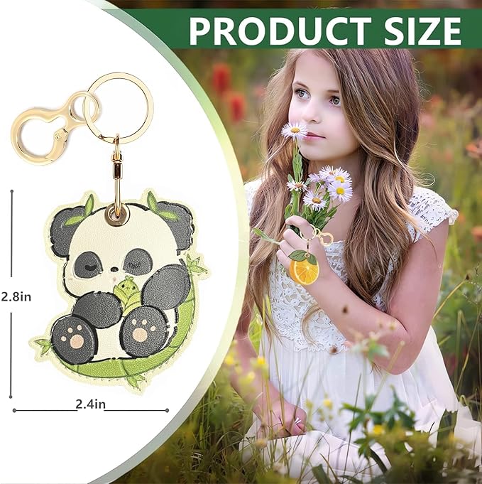 Leather Keychain Holder Case Compatible with AirTag,Cute air tag Cover with Keychain Ring,GPS Tracker Case for Keys