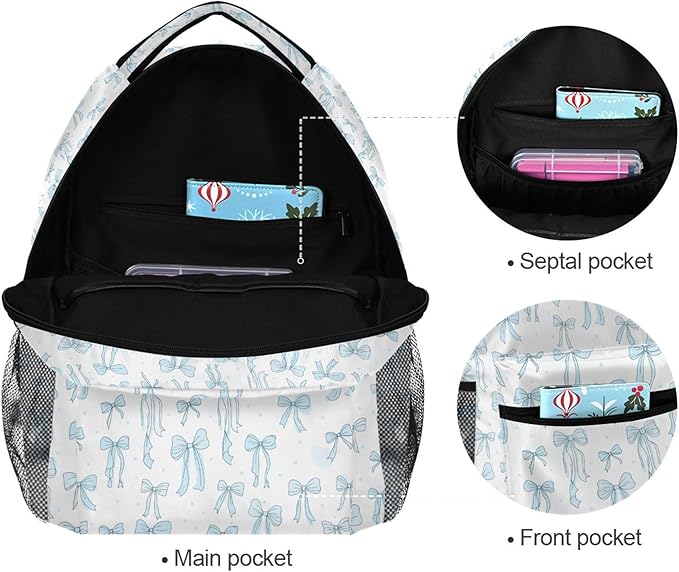 Wamika Coastal Anchor Kids Backpack Nautical Theme Starfish Shell Ocean School Backpacks Boys Girls Preschool Book Bag