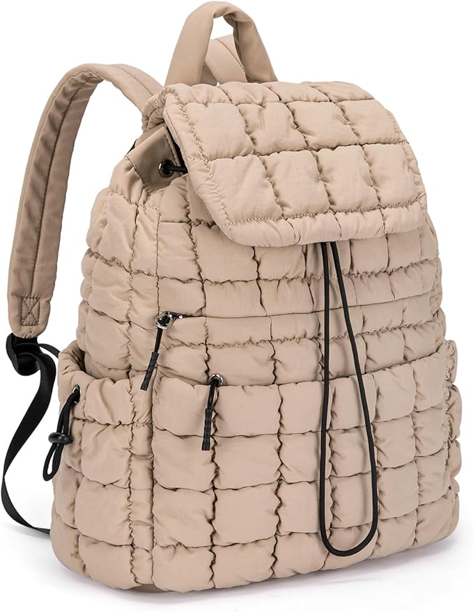 CLUCI Puffy Quilted Backpack Purse for Women, Casual Lightweight Daypack for Women Travel | Purse, Casual, Lightweight, Travel