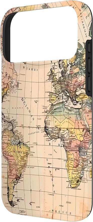 World Map,Old Map of The World Case for iPhone 17 Pro Max