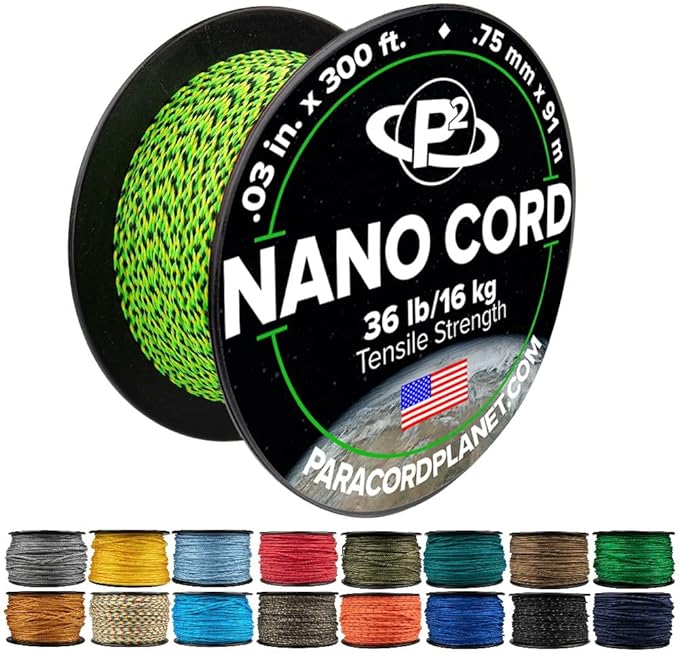 Paracord Planet Nano Cord –Lightweight Nylon Nano Paracord – Great for Arts & Crafts, Home Décor, Camping and More!