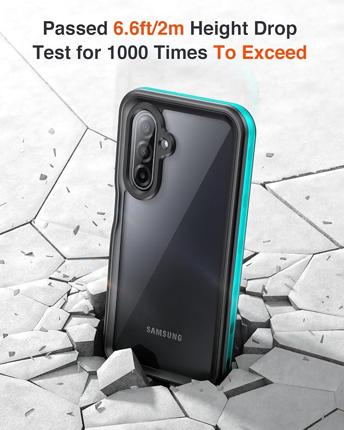 Lanhiem for Samsung Galaxy A17 5G Phone Case, IP68 Waterproof Dustproof, Built-in Screen Protector, Rugged Full Body Shockproof Protective Cover for Samsung A17 5G / 4G 6.7", Blue