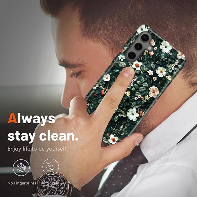 Compatible for Samsung Galaxy S26 5G Case, Dual Layer Heavy Duty 2 in 1 Shockproof Protective Phone Case,Floral Elegance