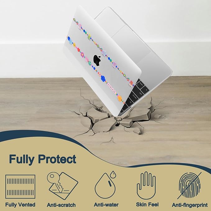 Case for New MacBook Pro 16 inch M4 M3 M2 M1 Pro/Max 2025-2021 Release (Model A2485 A2780 A2991 A3186 A3403),Snap Case Protective Laptop Cover & Keyboard Cover,Smiley Flower