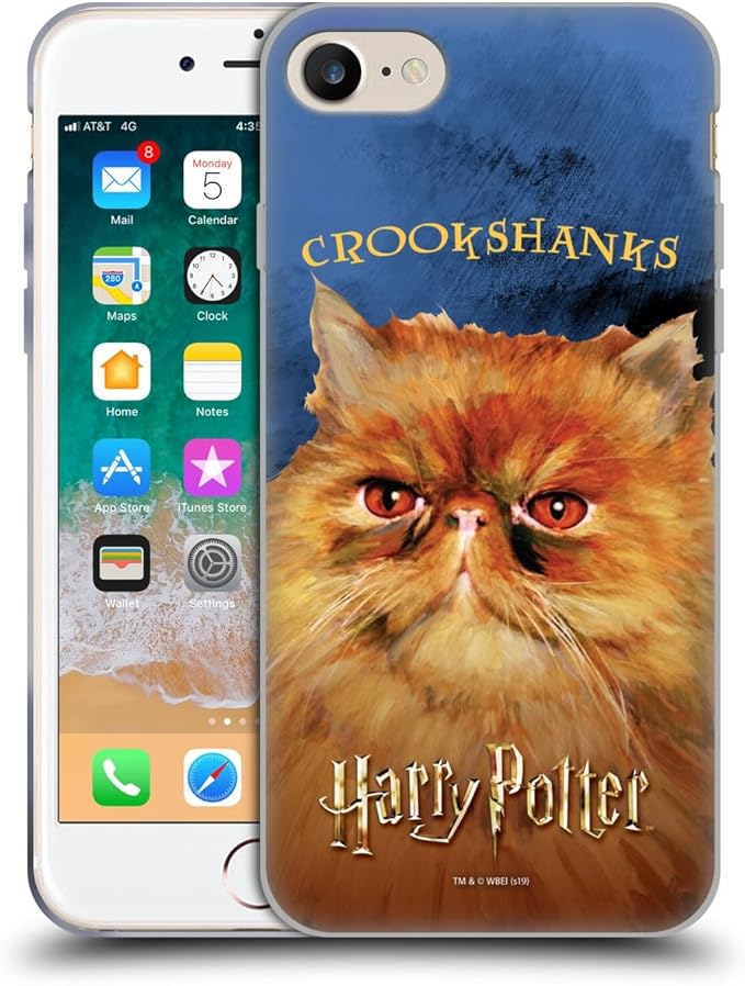 Head Case Designs Officially Licensed Harry Potter Crookshanks Prisoner of Azkaban II Gel Case [Military Grade Protection] Compatible with Apple iPhone 7/8 / SE 2020 & and Compatible with MagSafe