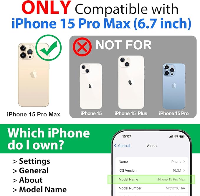 SPORTLINK for iPhone 15 Pro Max Case - IP68 Waterproof Military Protective Full Body Heavy Duty Shockproof 360 Sealed Dustproof with Camera Screen Protector Cover for i Phone 15 Pro Max 6.7" Blue
