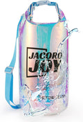 10L Dry Bag Iridescent TPU Waterproof Beach Bag for Kayaking Boating Swimming Rafting