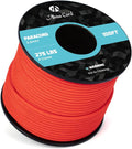 Abma Cord 2.4mm Paracord 275 100ft Nylon Rope 4 Strands Tactical Parachute Cord - Max. 275lbs - Neon Orange
