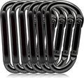 EZYA Heavy Duty Carabiner Clips, 860lbs - 3" Iron Carabiners for Keys, Gym, Camping, Hiking Accessories - D-Ring Keychain Hooks for Hammocks, Backpacks, Outdoor Gear