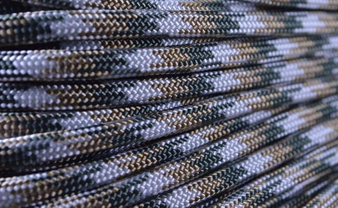 BORED? PARACORD! 550 lb Paracord – Ideal for Crafting, DIY Projects, Camping, Military & Active Outdoors – 300+ Colors – Tactical Parachute Cord Type III – Strong - Front Range Camo 50 Feet