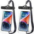 Rynapac IPX8 Waterproof Phone Pouch - 8.5in, 2 Pack Waterproof Phone Case for iPhone 17 16 15 Pro Max, Galaxy S26 S25 Ultra, Cellphone Dry Bag with Lanyard for Beach Vacation Travel Cruise Essentials