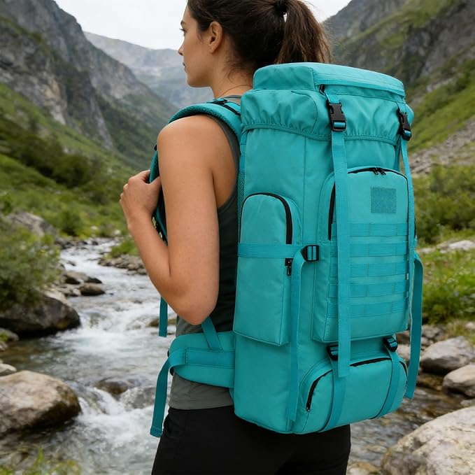 Hiking Backpack for Men 70L/100L Camping Backpack Military Rucksack Molle 3 Days Assault Pack for Climbing | Camping Backpack, 3 Days Assault Pack, for Climbing