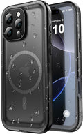 SPORTLINK for iPhone 16 Pro Waterproof Case - Shockproof Dustproof Case with Built-in Clear Screen Protector, Full Body Heavy Duty Sealed Protective Cover for i Phone 16 Pro 6.3" Mag/Black