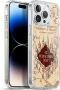 Head Case Designs Officially Licensed Harry Potter The Marauder's Map Prisoner of Azkaban II Gel Case [Military Grade Protection] Compatible with Apple iPhone 13 Pro Max and Compatible with MagSafe