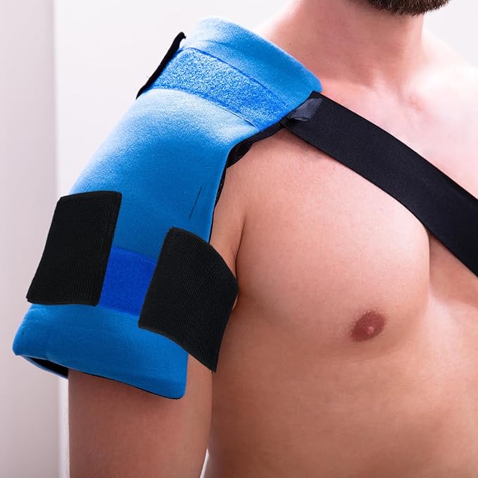 Geiserailie 4 Pcs Extender Strap Reusable Ice Belt Extender Strap Multipurpose Elastic Hook and Loop Extension for Ice Pack Black Back/Knee/Ankle Braces, Vests, Wraps, and Belts (6 x 9 Inch)