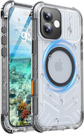 for iPhone 16 Plus Waterproof Case with Magsafe, Built-in [Camera & Screen Protector] [Lanyard], IP68 Water Proof Full Body Dustproof Heavy Duty Frosted Protective Phone Cover, 6.7" Black