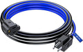 Maximm 10 Ft Black, White and Blue Extension Cord, Heavy Duty 16 AWG, ETL Listed for Workshop & Outdoor Use