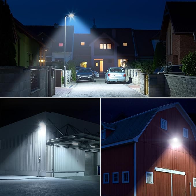 Olafus 170W LED Barn Light, Dusk to Dawn Outdoor Lighting with Photocell, 22000LM Brightness Area Street Outdoor Lights Fixture, IP65 Waterproof 6500K Daylight Exterior Security Flood Lights